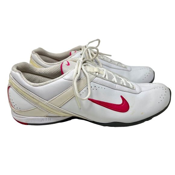 Nike Air Cardio III Running Shoes White Pink Leather Sneakers Womens Size 9.5 - Picture 3 of 11